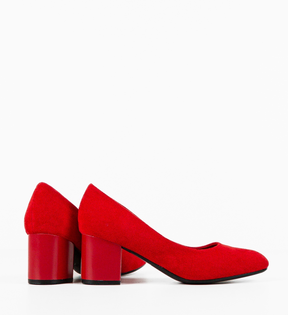 Pantofi Kedel Rosii Eleganți cu Toc - imagine 6