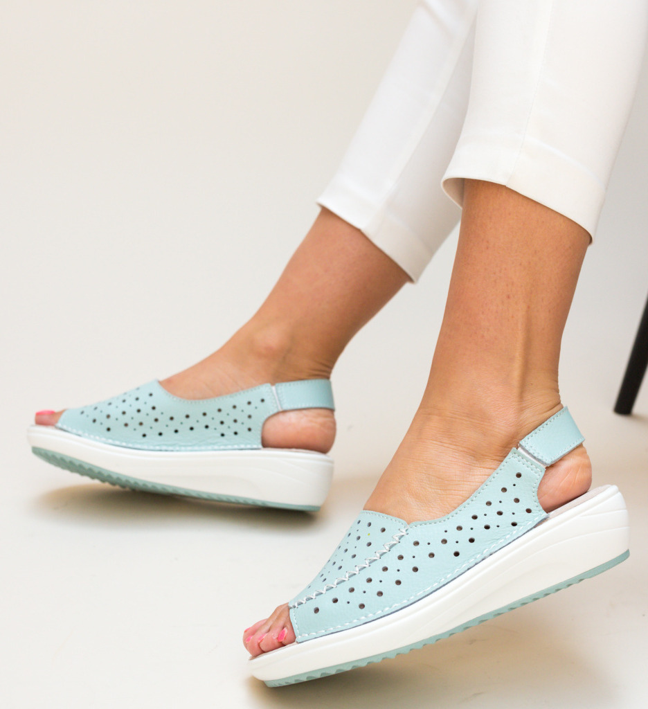 Platforme Lindone Albastre | Stil și Confort Casual - imagine 2