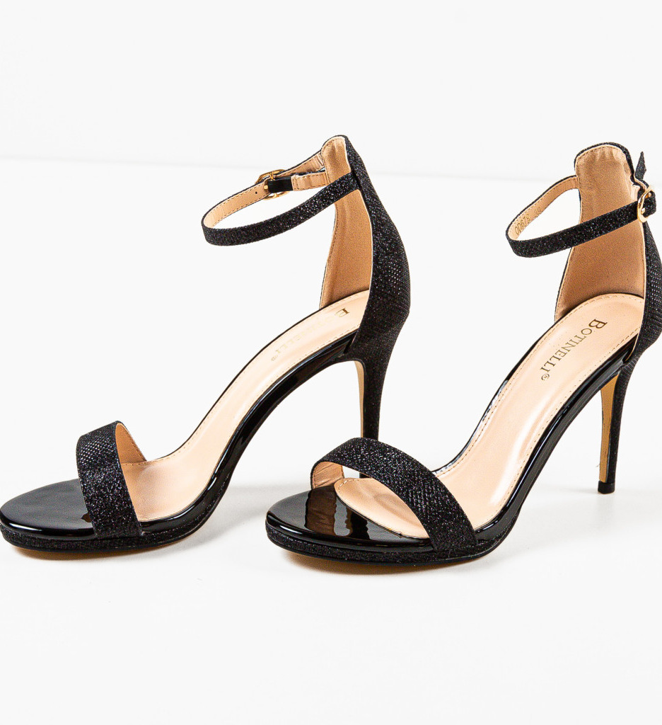Sandale cu Toc Krijo Negre - Elegante - imagine 6