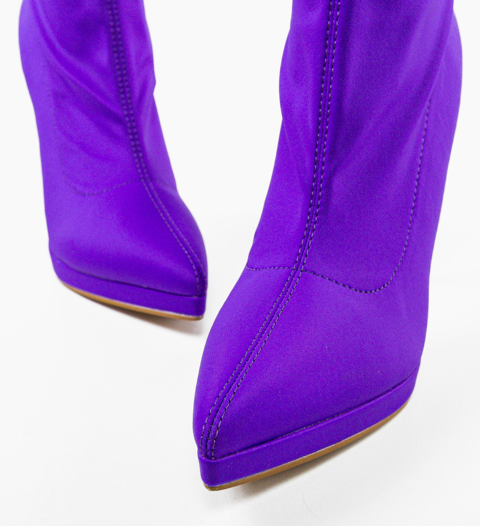 Botine Scarl Mov Dama | Design Elegant - imagine 6