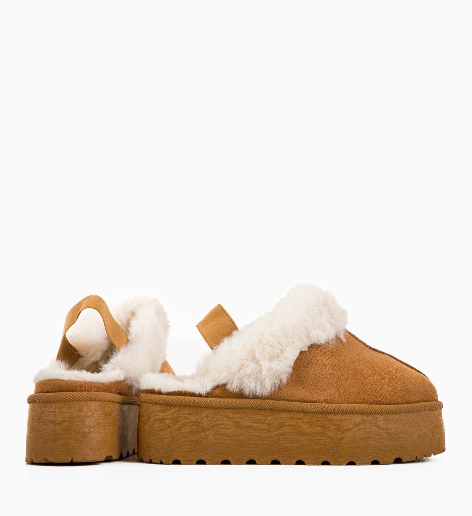 Papuci Ug Kepto Camel - Confort & Stil - imagine 5