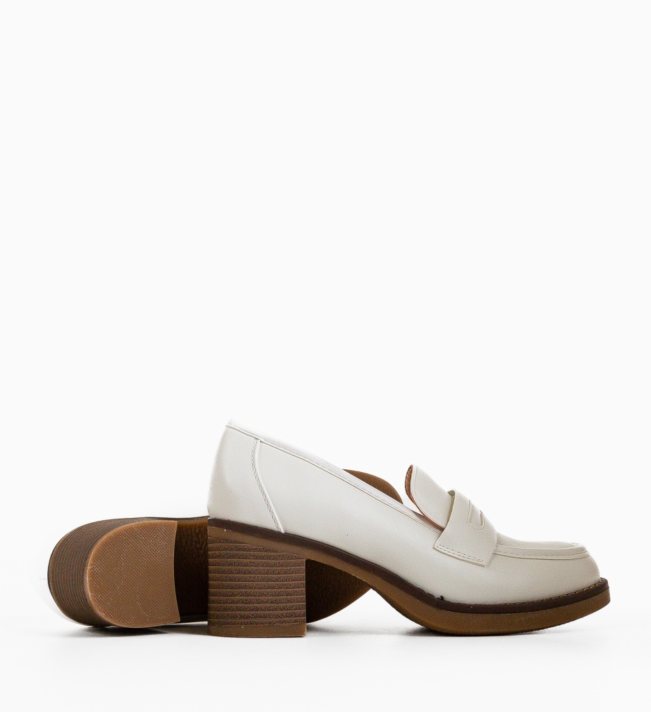 Pantofi Dama Dechen Albi - Eleganță și Stil - imagine 4