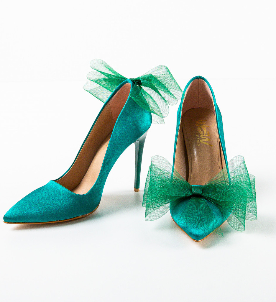 Pantofi Merlyn Verzi cu Toc - Eleganță și Stil - imagine 5