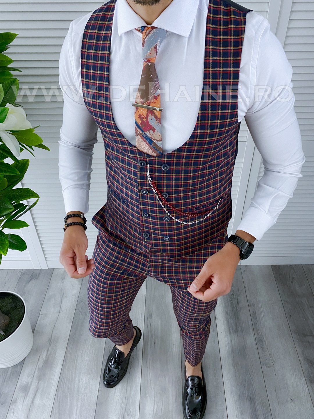 Compleu Barbati Vesta + Pantaloni Slim Fit