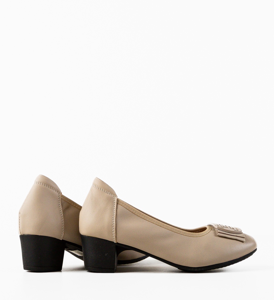 Pantofi cu toc Bobbi Bej - Eleganță Asigurată - imagine 5
