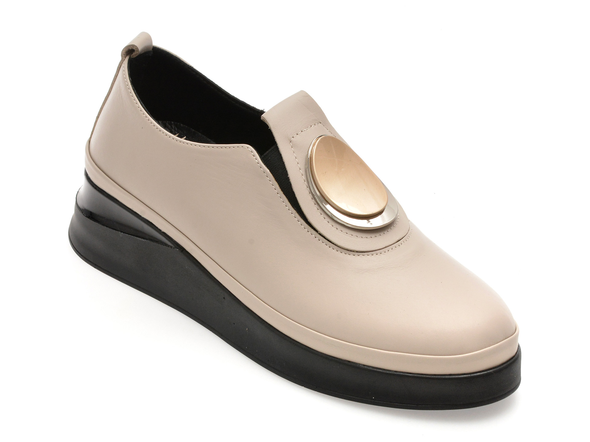 Pantofi IMAGE gri din piele naturală