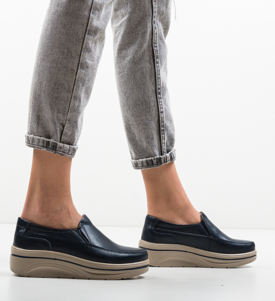 Pantofi Casual Rankin Bleumarin Confort - imagine 5