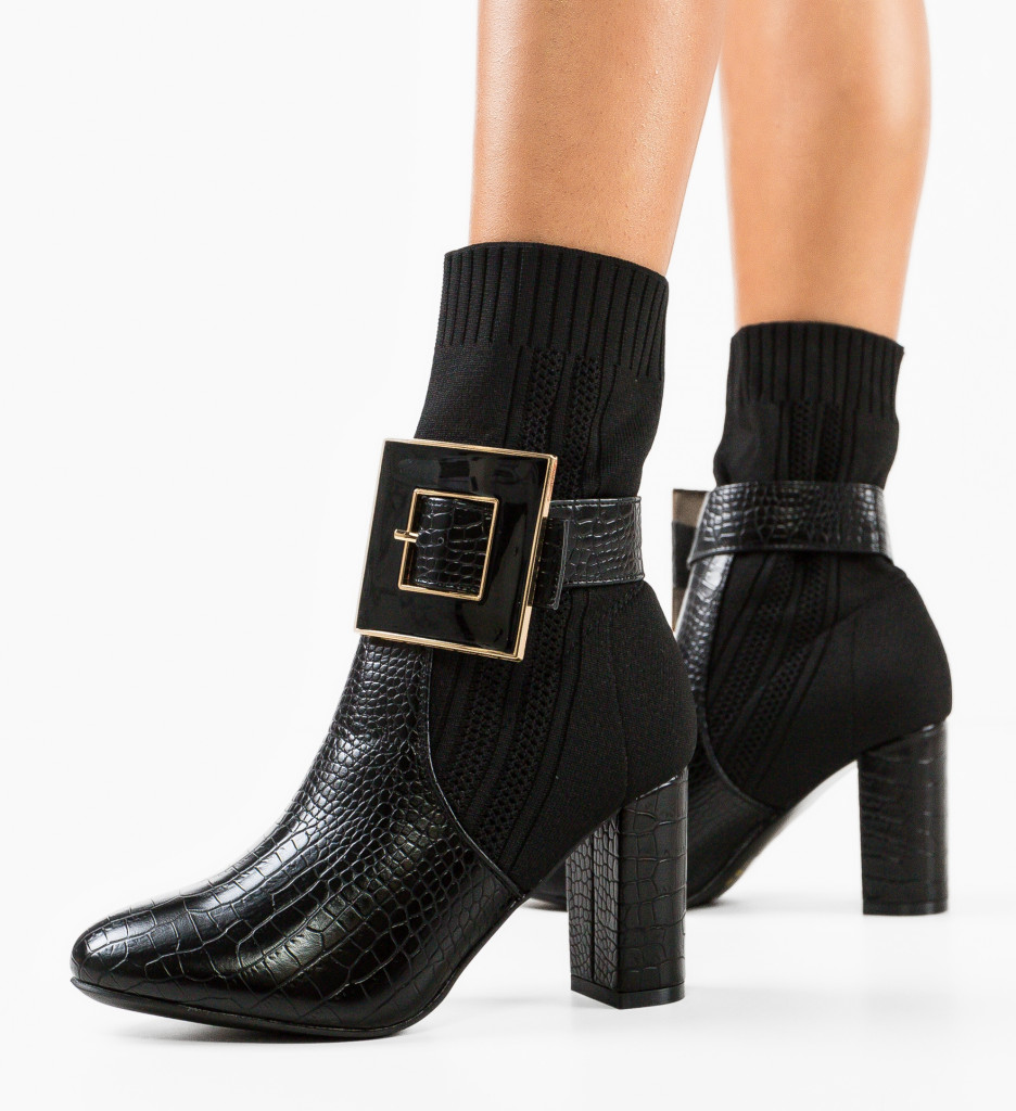 Botine Dama Lyla Negre | Eleganță și Confort - imagine 5