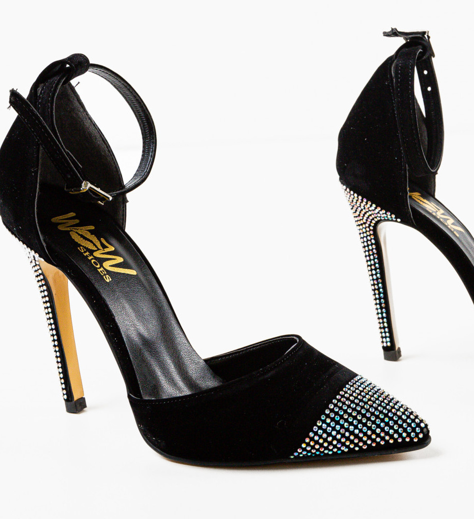 Pantofi cu Toc Elekctra Negri - Eleganță Asigurată - imagine 7