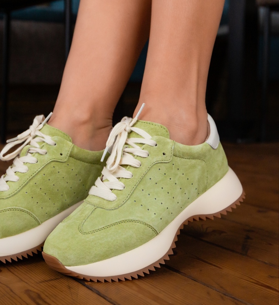 Sneakers Dama Mumbay Verzi - Confort Sport - imagine 4