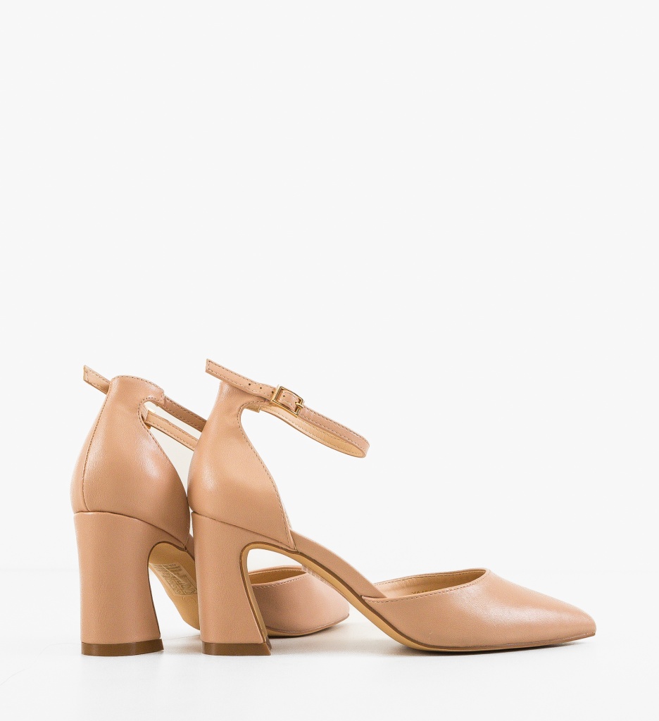 Pantofi cu toc Jeremy Bej - Eleganta si Stil - imagine 3