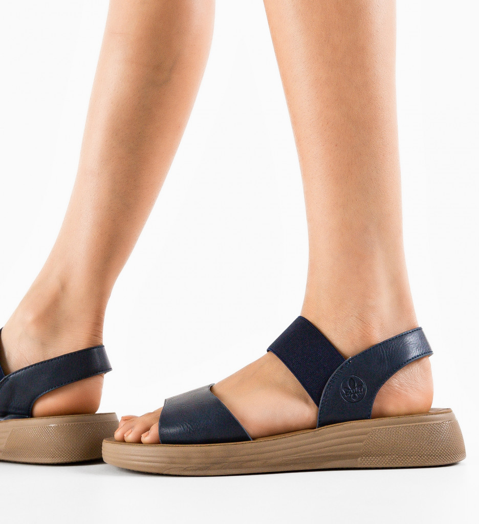 Sandale Dama Crescen Bleumarin | Eleganță Vară