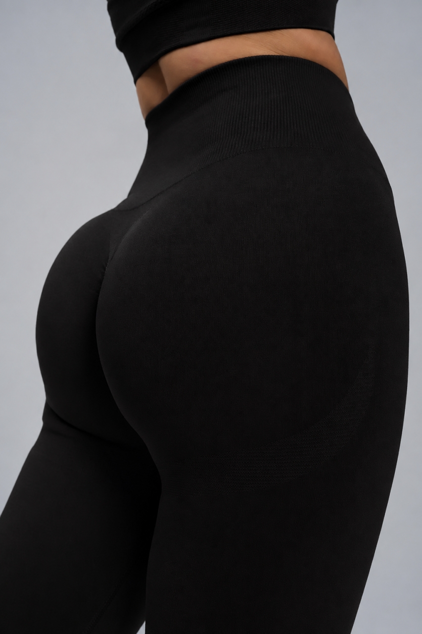 Colanți Seamless Push-Up Marquise LGS12, negri - imagine 2