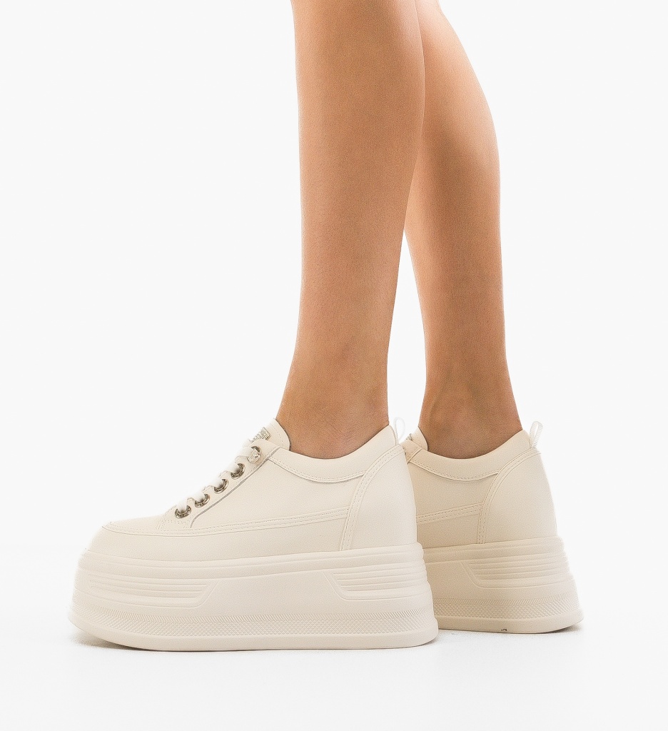 Sneakers Dama Verra Albi - Confort și Stil Urban - imagine 3