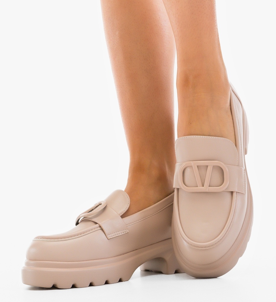 Pantofi Casual Dama Bej | Confort și Stil Zilnic - imagine 3