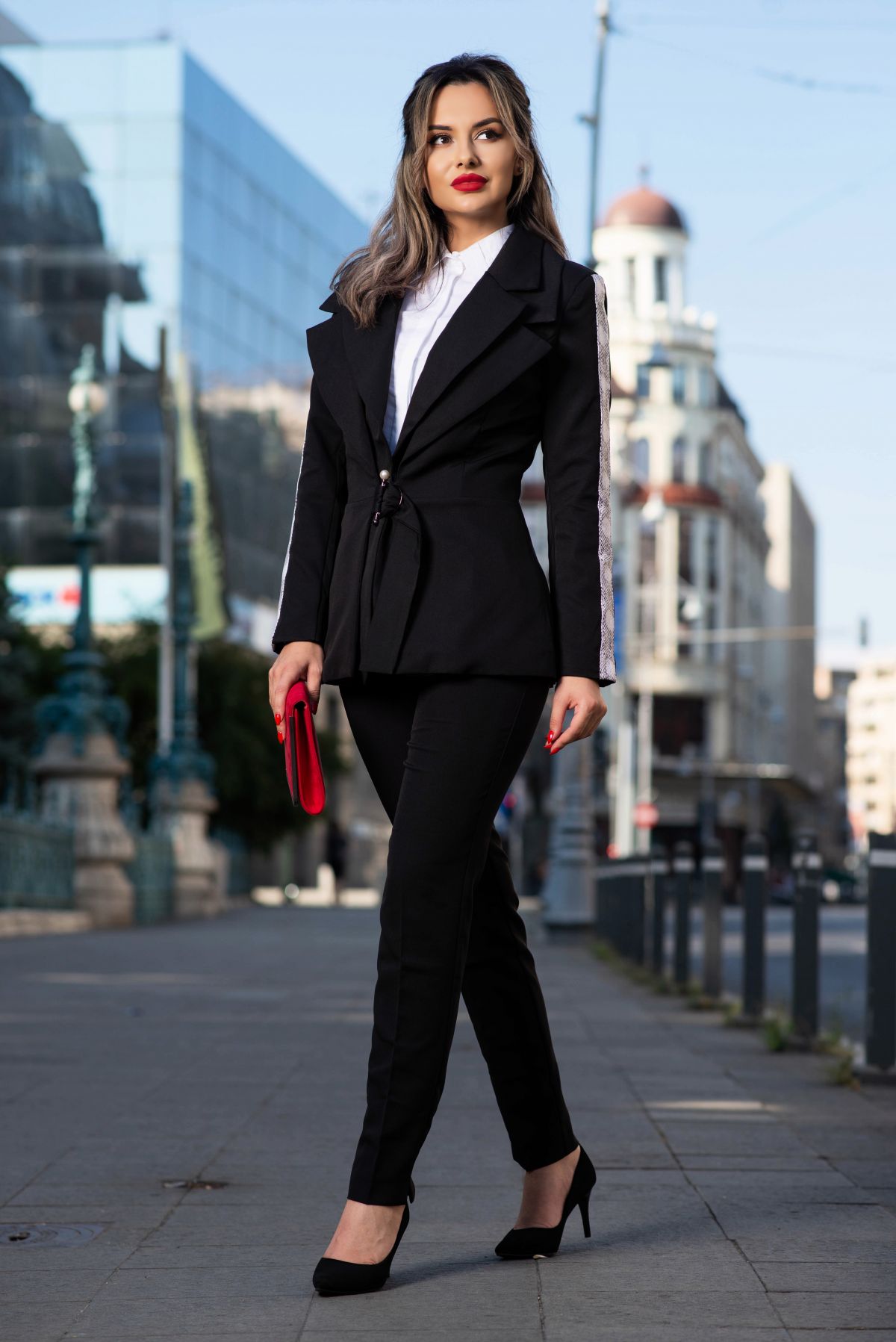 Compleu Atmosphere Snake Print Negru - Eleganță