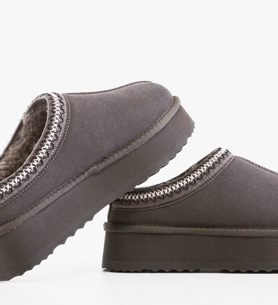 Papuci Ug Grizly Gri Depurtat | Confort Superior - imagine 5