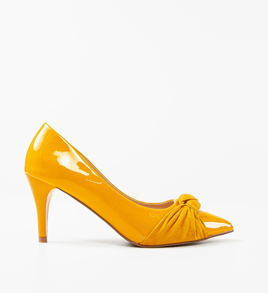 Pantofi Dama Oprez Galbeni | Eleganță și Stil - imagine 6