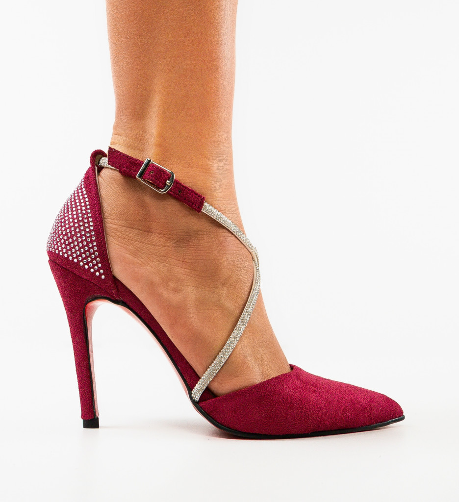 Pantofi cu Toc Roccala Fuchsia - Eleganță - imagine 4