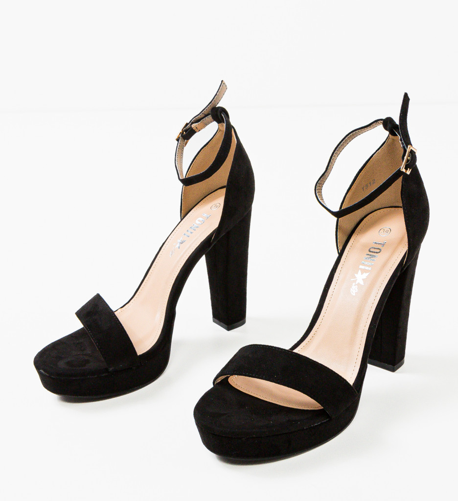 Sandale cu toc Cara Negre | Eleganță maximă - imagine 7