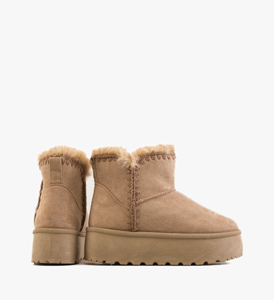 Cizme Comode Tip Ug Khaki | Confort Termic - imagine 6