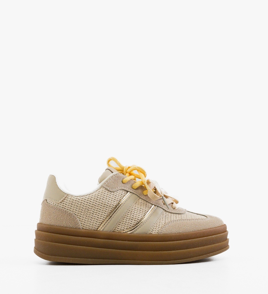Sneakers Dama Boomby Bej 2 - Confort și Stil - imagine 6