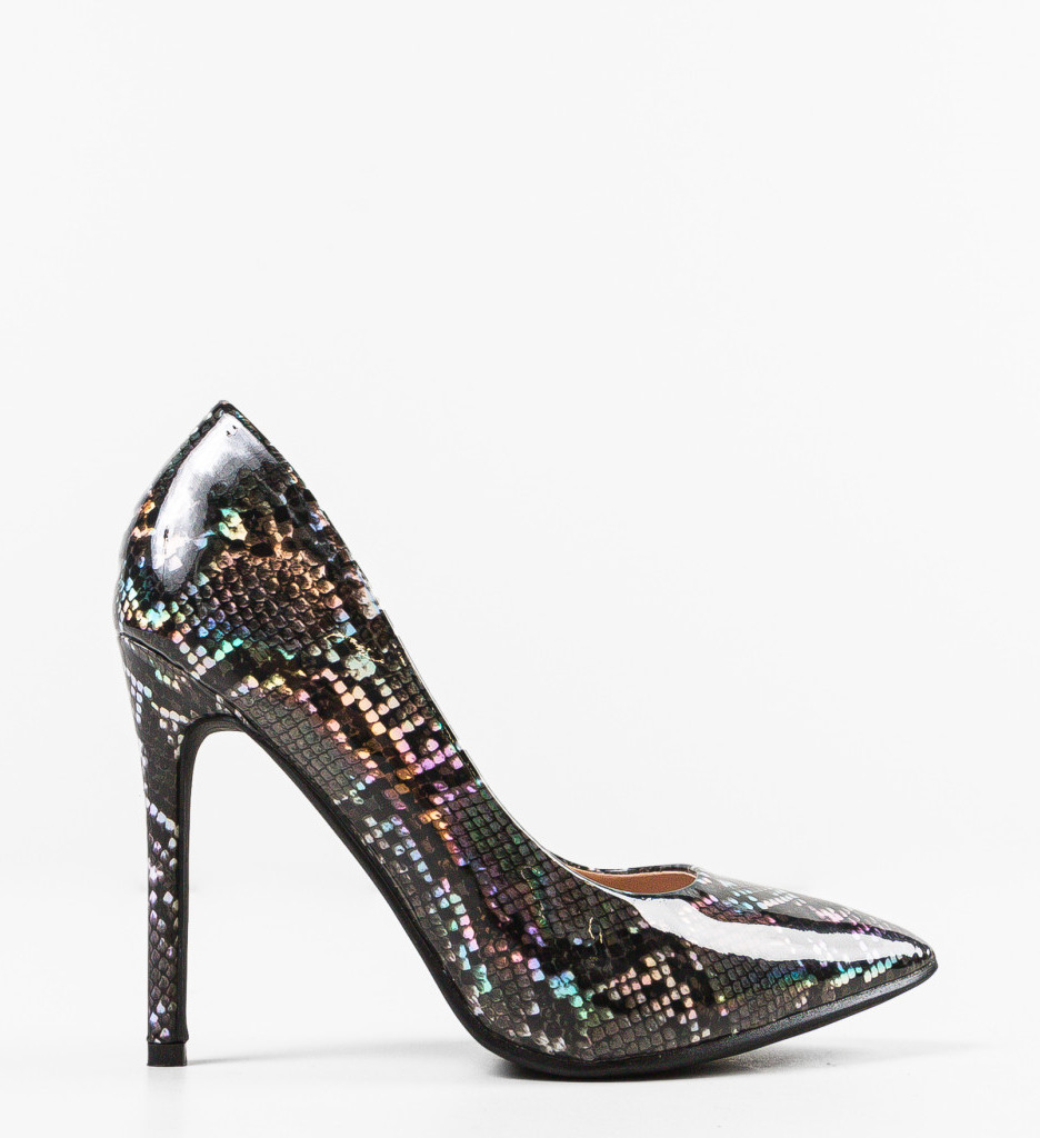 Pantofi Dama Josh Negri Eleganți cu Toc - imagine 4