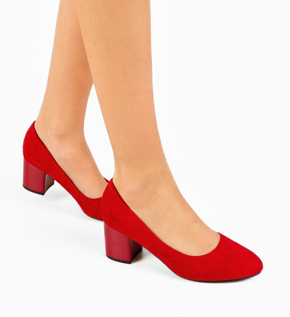Pantofi Kedel Rosii Eleganți cu Toc