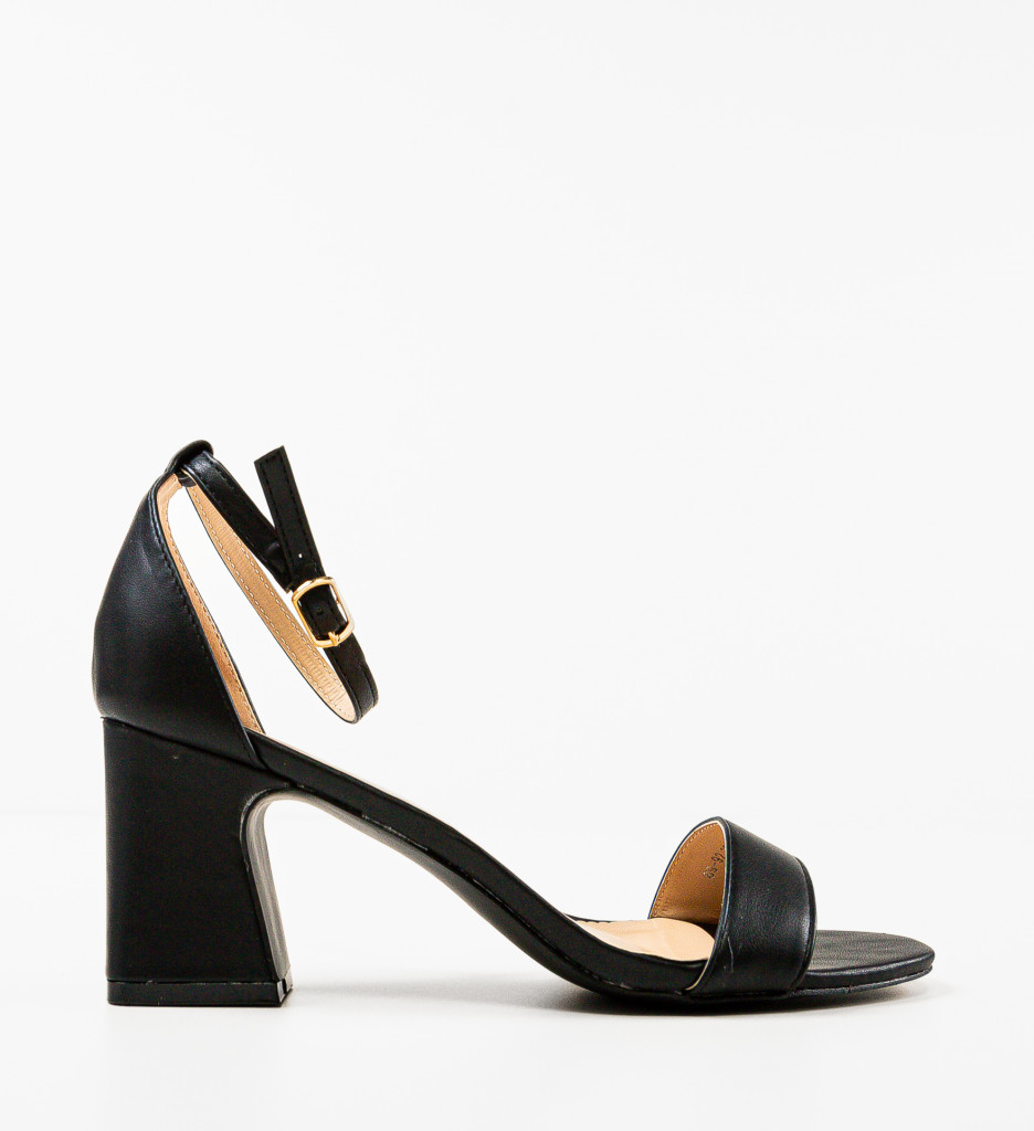 Sandale cu Toc Imma Negre | Eleganță Maximă - imagine 4