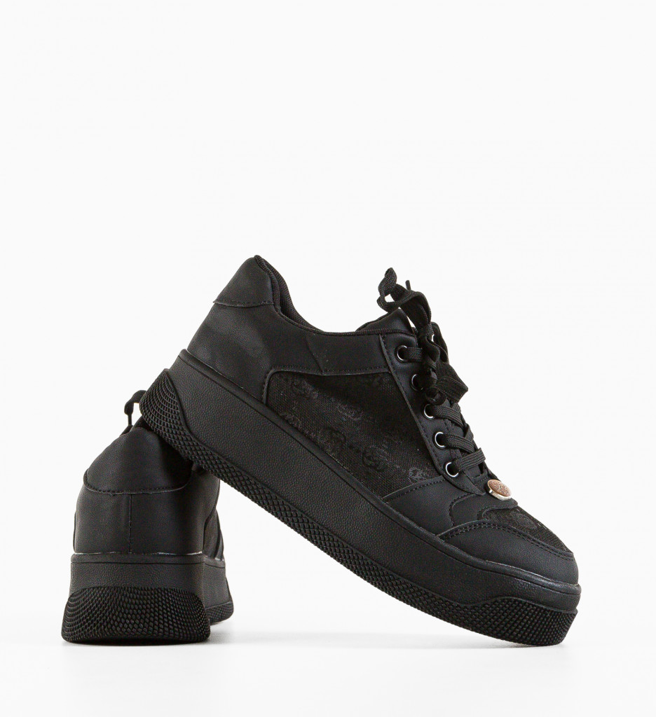 Sneakers Dama Guett Negri - Confort Sport - imagine 5