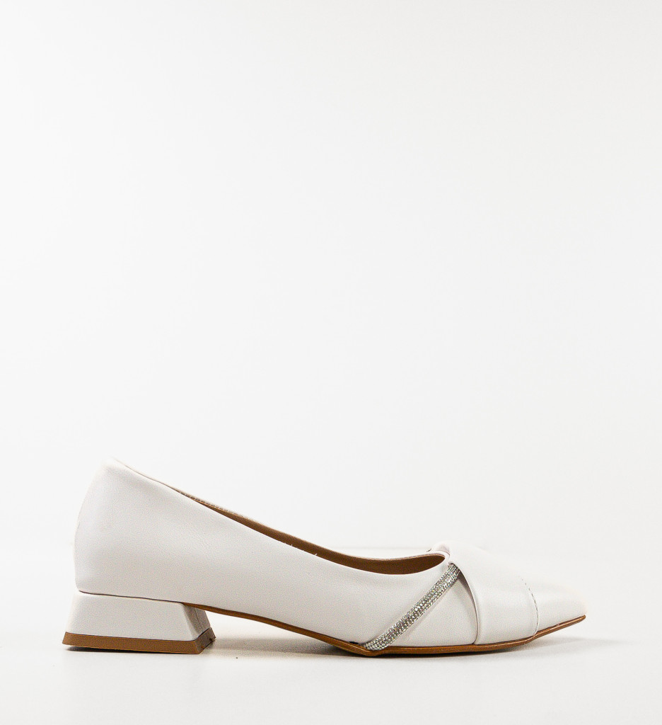 Pantofi Barysan Albi Eleganți - Stil Refined - imagine 8