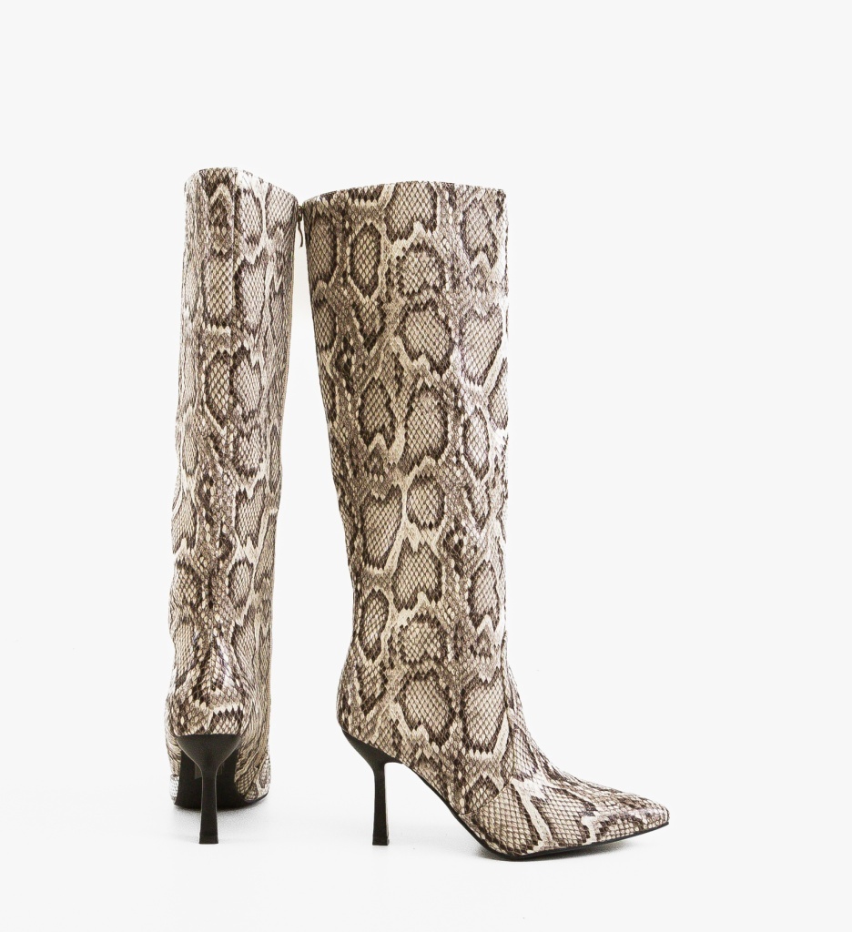 Cizme Snakke Print Depurtat | Stil Unic - imagine 4