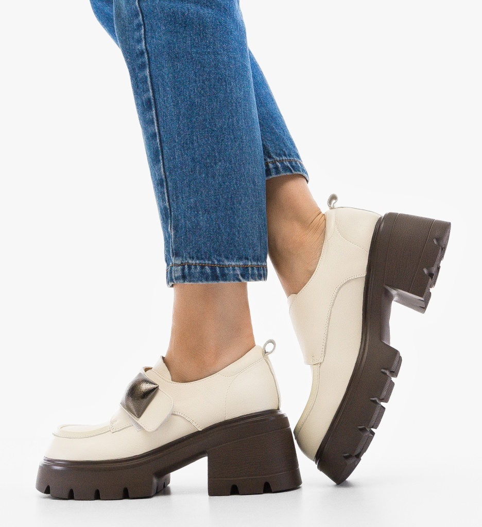Pantofi Casual Nanyt Bej - Confort & Stil