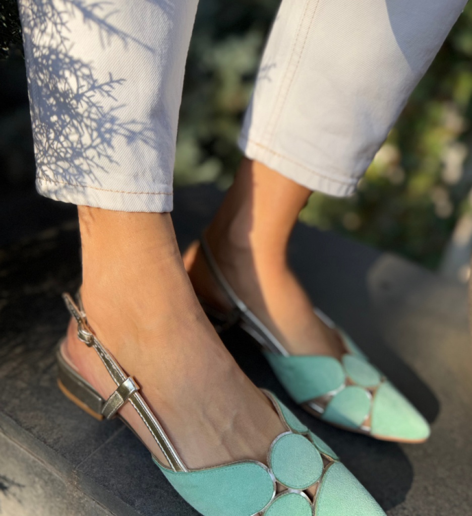 Pantofi Dama Xquenda Verzi Eleganți - imagine 2