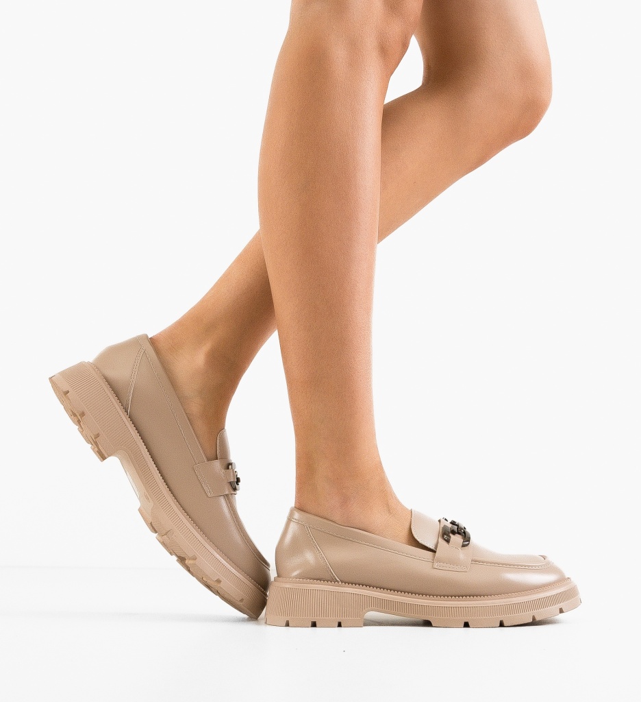 Pantofi Casual Dama Helios Bej - Confort si Stil - imagine 2