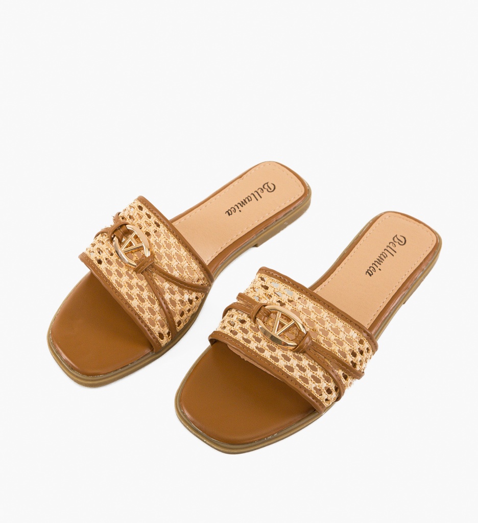 Papuci Dama Madiha Camel - Confort si Stil - imagine 7