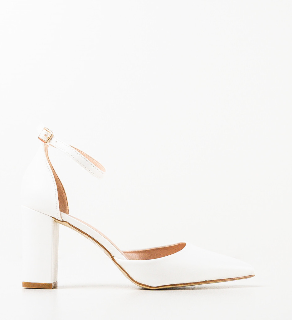 Pantofi cu Toc Swarte Albi - Eleganță Pură - imagine 4