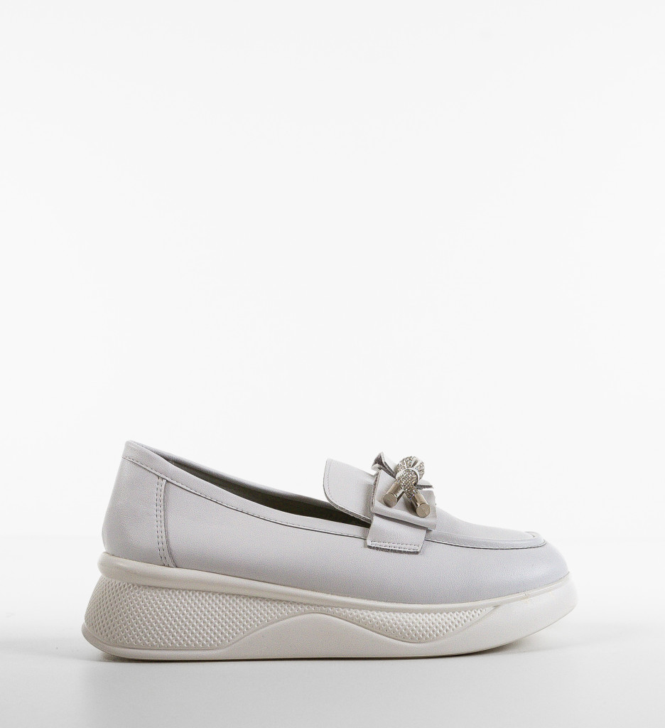 Pantofi Casual Dama Eacona Albi - Stil & Confort - imagine 4