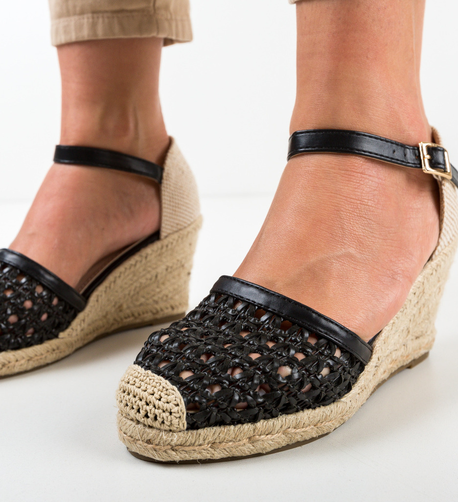 Sandale Platforme Mali Negre - Eleganță și Stil - imagine 3