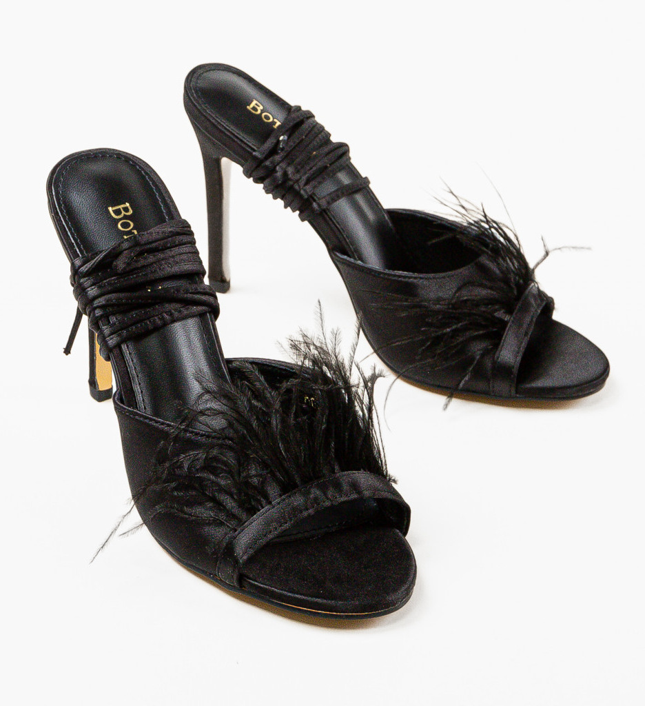 Sandale Toc Kapcev Negre | Design Elegant - imagine 8