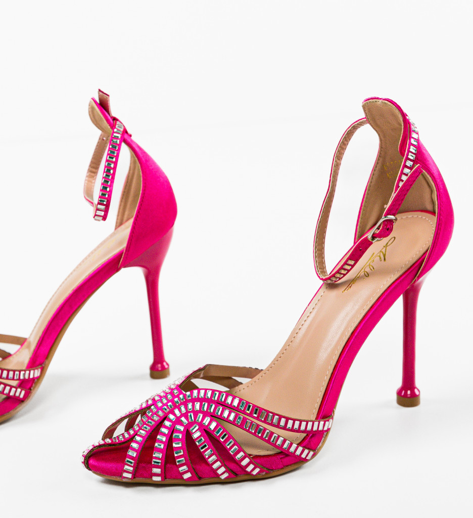 Sandale cu Toc Castellano Fuchsia - Eleganță și Stil - imagine 6