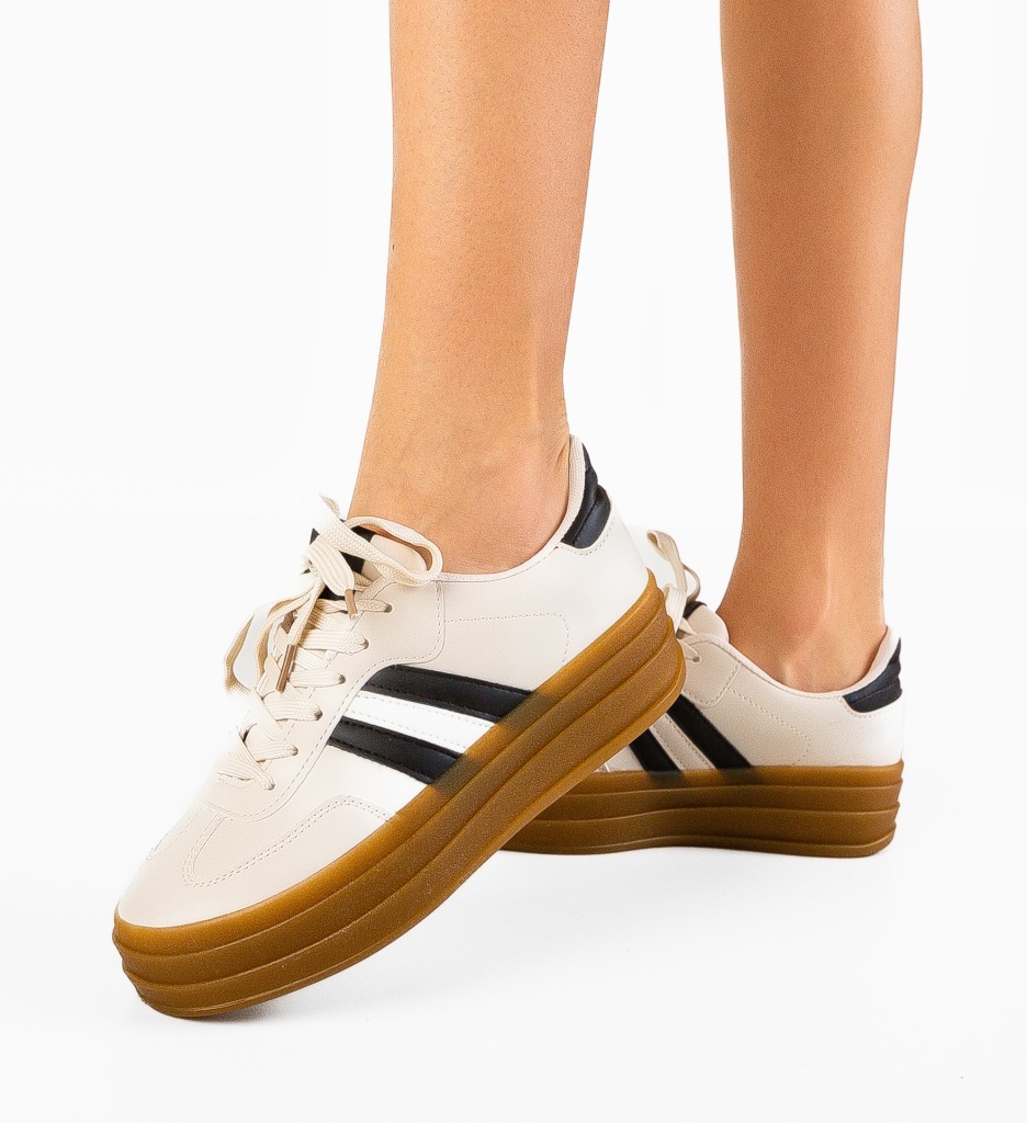 Sneakers Dama Chlebek Bej | Confort și Stil - imagine 4