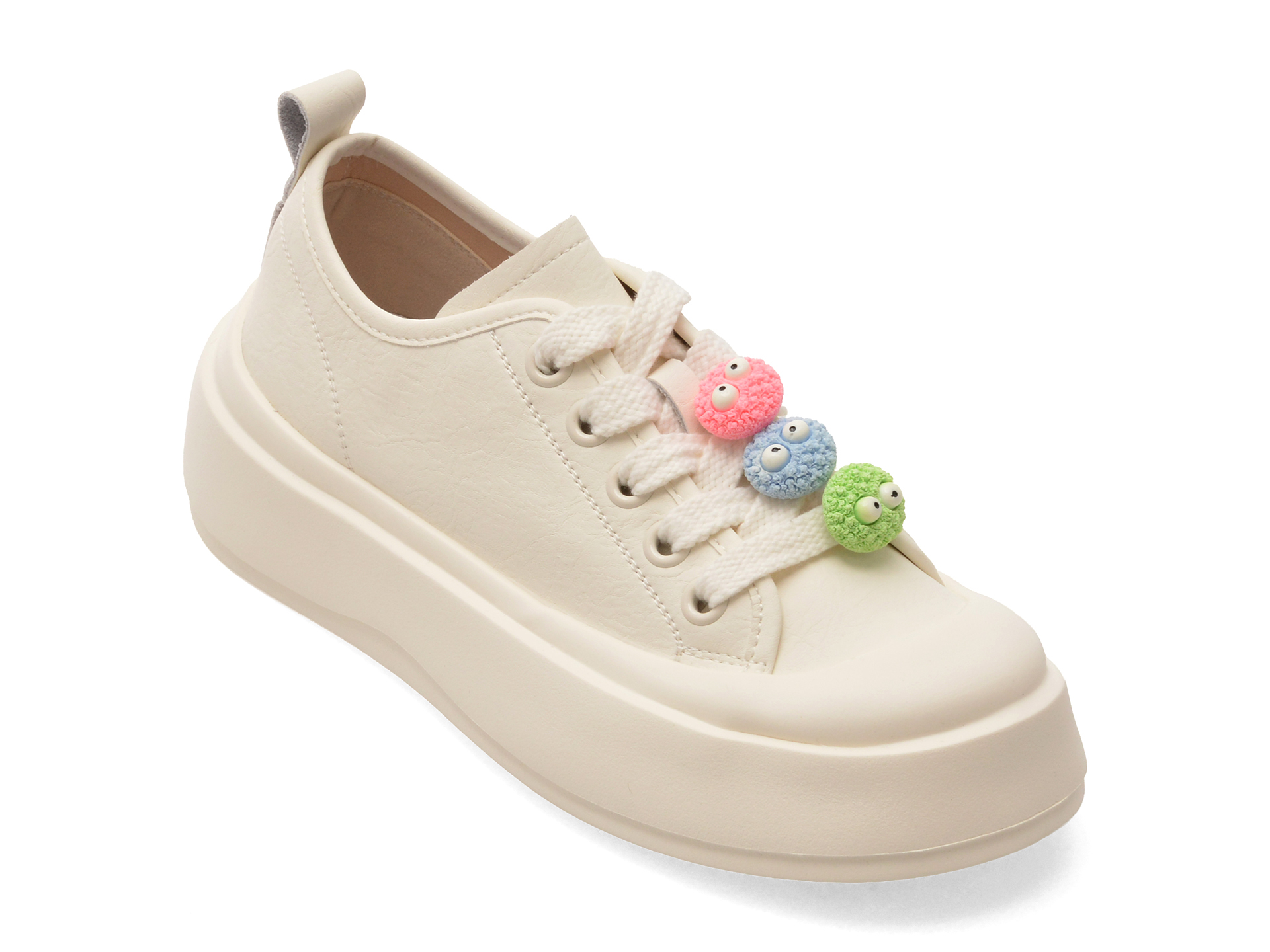 Pantofi Sport PASS COLLECTION albi din piele