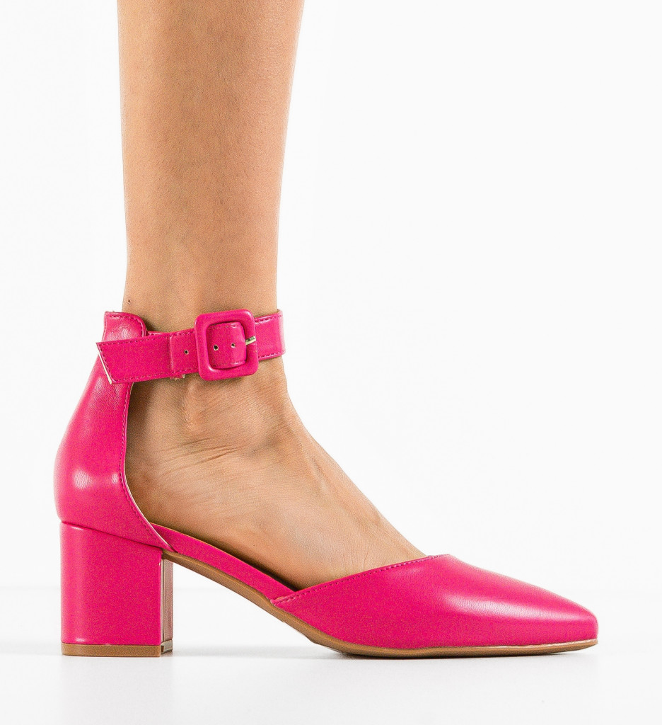 Pantofi cu Toc Anerose Fuchsia - Stil Glamour - imagine 5