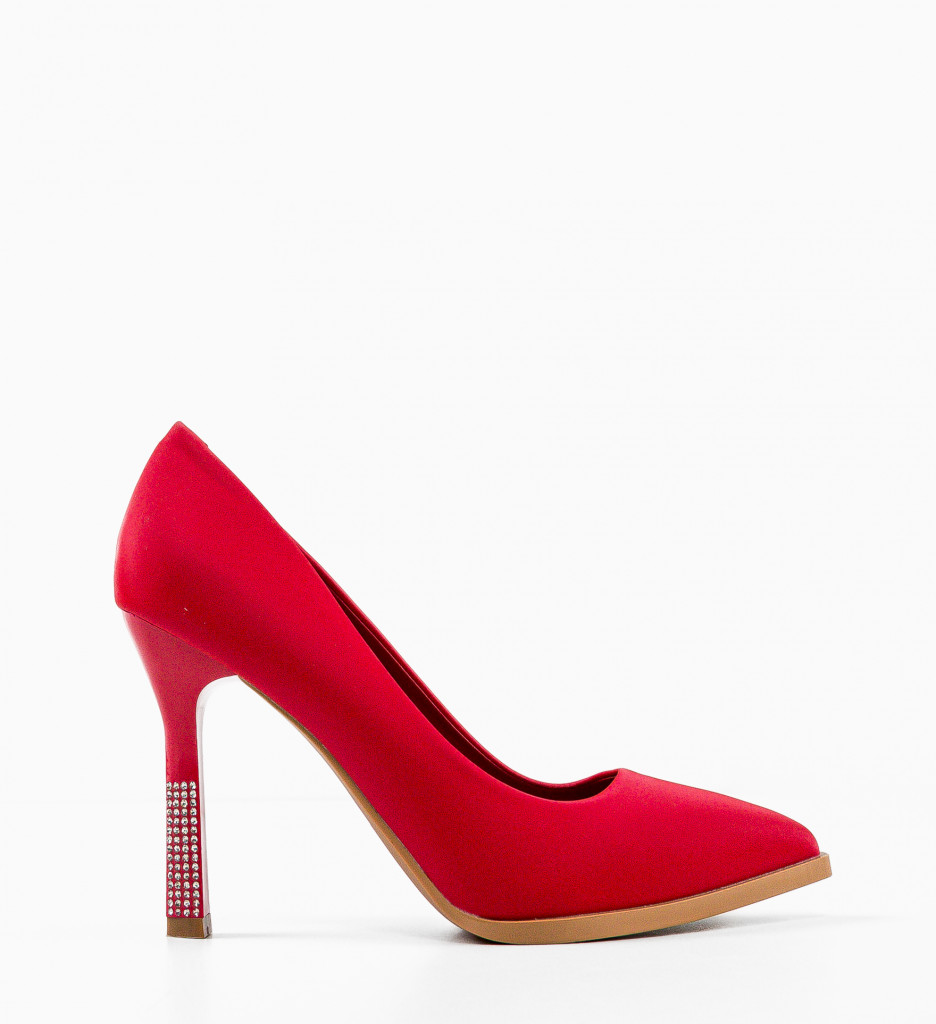 Pantofi Sadeas Rosii cu Toc Eleganți - imagine 4