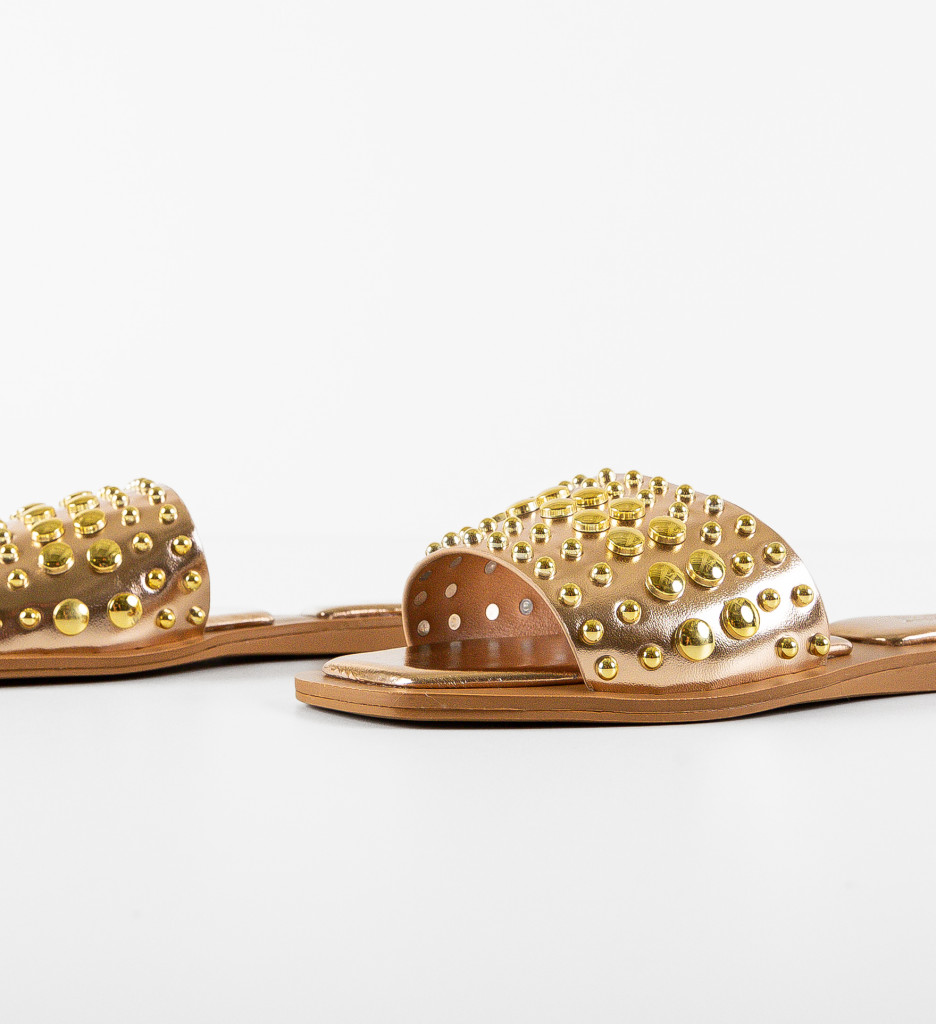 Papuci Dama Pointy Aurii | Design Elegant - imagine 6