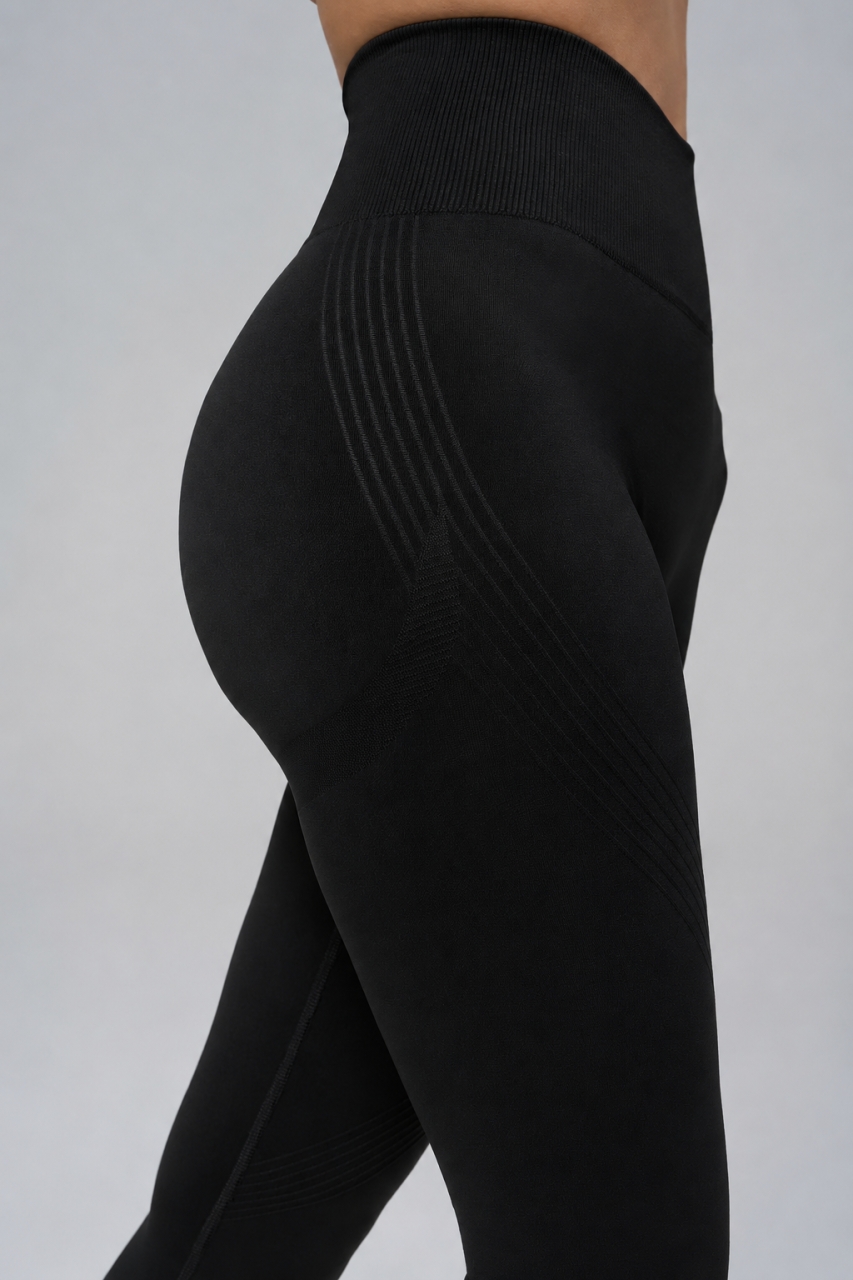 Colanti sport seamless push-up Marquise LGS07 negru - imagine 4