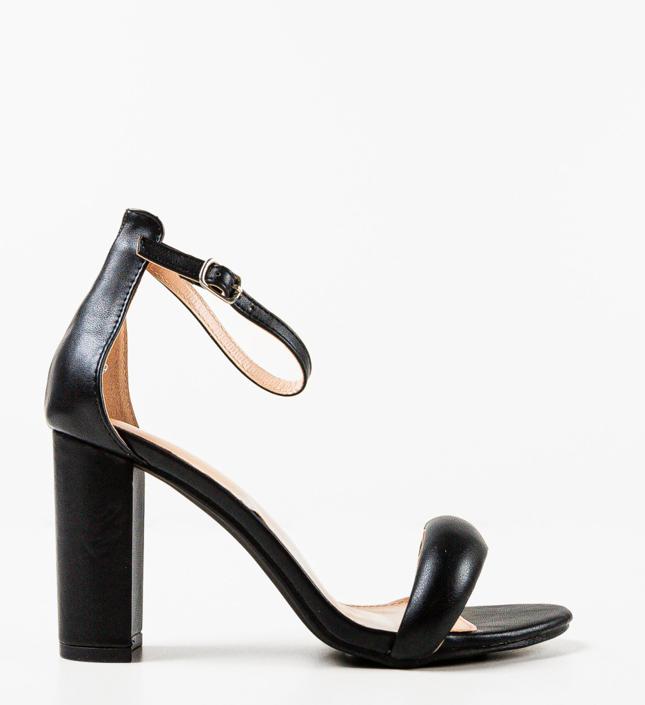 Sandale cu Toc Hansen Negre | Eleganță Asigurată - imagine 4