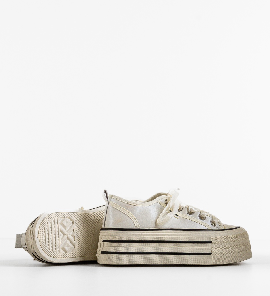 Sneakers Banner Dama Albi - Confort și Stil - imagine 5