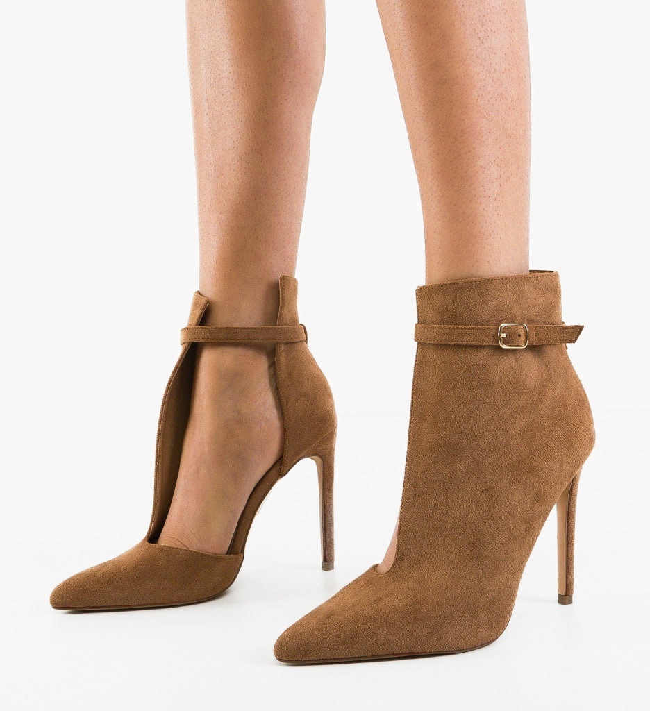 Pantofi Dama Shume Khaki Eleganți - imagine 3